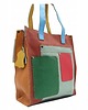 torby na ramię Torebka damska shopper, pojemna, skórzana ze skrawków kolorowa OLIVKA 1