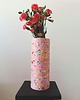 wazony Wazon na duże kwiaty, różowy, kolorowe lastryko, wys. 30 cm 2