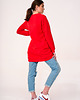 bluza bez kaptura damska Crew Neck Red 1