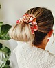 gumki do włosów Gumka jedwabna, scrunchie, frotka kwiatowa mgła MAXI 3