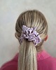 gumki do włosów Gumka jedwabna, scrunchie, frotka lawendowa krata MAXI 1