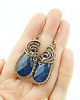 kolczyki wire wrapping Kolczyki z lapis lazuli 3