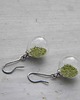 kolczyki wire wrapping Kulki metaliczne groszkowe    - kolczyki 1