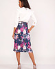 spódnice midi SPÓDNICA ROZKLOSZOWANA ZA KOLANO, SP119 KWIATY 1