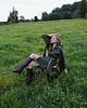sukienki midi damskie Kimono lniane butelkowa zieleń 3