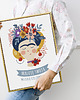 plakaty Plakat Frida w kwiatach ilustracja pomysł na prezent 5