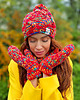 rękawiczki damskie Rękawiczki MERINO 50% handmade ze sznureczkiem ,,Czerwienie" 1