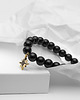 bransoletki z kamieni naturalnych Bransoletka elastyczna Black Stone i Cyrkonie Micro Pave 3