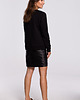 bluza bez kaptura damska Bluza z nadrukiem-czarna(B-167) 4