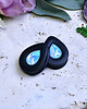 biżuteria różna Tunele do uszu łezki 10-100mm ze szklanym kryształkiem #068 Aquamarine AB 4