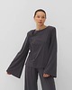 bluzki z długim rękawem damskie Longsleeve Bloom modal antracite 1