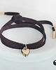 bransoletki skórzane Mini chocolate heart bransoletka zamszowa 2