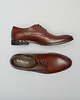 buty męskie Brązowe buty derby skórzane p004 1