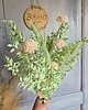 dodatki - różne Limonkowy bukiet z suszonych kwiatów, Kompozycja do wazonu 2