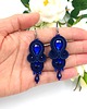 kolczyki soutache Anya kolczyki sutasz romantyczne małe lekkie granatowe 1