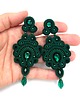kolczyki soutache Rossa zielone kolczyki sutasz - wersja zmieniona - ZAMÓWIENIE INDYWIDUALNE 1