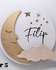 lampy do pokoju dziecka Oryginalna personalizowana lampka KSIĘŻYC z imieniem 5