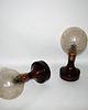 lampy stołowe Para lamp stołowych Hustad, lata 60.  Ceramika i szkło formowane  Vintage 5