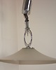 lampy wiszące Lampa wisząca Helestra Niemcy lata 70. Chrom i szkło matowe Vintage 7
