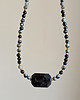 chokery Choker czarny turmalin, czarny agat, obsydian śnieżny, larvikit, hematyt 3