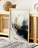 plakaty Plakat White and Gold - abstrakcja 5