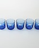 szklanki i kieliszki Komplet szklanek kobaltowych, włoski design, lata 70, produkcja: Włochy 2