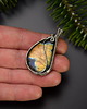 wisiory Wisiorek ze złotym labradorytem wire wrapping 2