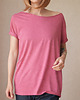 t-shirt damskie Różowy melanż Oversize 1