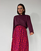 bluzki z długim rękawem damskie Longsleeve Art mauve wine 7