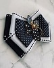 broszki Brosza Black & White z efektowym kwiatem w kropeczki New 4