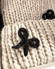 czapki damskie Wełniana czapka w małe kokardki 100% wełna handmade ręcznie robiona 1