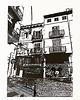 grafiki i ilustracje Linoryt "Codzienność" - Palma de Mallorca 1
