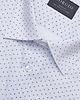 koszule męskie Koszula męska biała w mikrowzór 00364 dł rękaw slim fit 164/170 38 1
