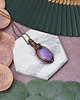 wisiory Miedziany wisiorek wire wrapping z purpurytem i ametystem #449 3