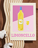 grafiki i ilustracje Plakat z drinkiem, włoskie Limoncello (pink) letni plakat 2