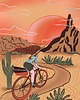 plakaty Plakat Rowerowy Bikepacking Zachód Słońca 1