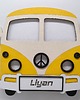 lampy do pokoju dziecka Oryginalna personalizowana lampka BUS VAN OGÓREK z imieniem 3