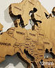 Ozdoby na ścianę Mapa Świata 150x70x06cm Granice Napisy PL 2