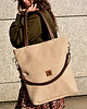 torby na ramię Beżowa , wodoodporna torba z rączkami w kolorze czekoladowy brąz 3