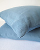 poduszki gładkie Lniana Poszewka Classic DUSTY BLUE 1