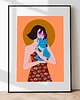 grafiki i ilustracje Dziewczyna z koalą 2
