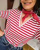 t-shirt damskie Bluzka COCO v mini paski red 5