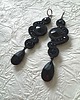 kolczyki soutache Ręcznie robione kolczyki sutasz czarne z kryształami 2