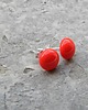 kolczyki wire wrapping Mleczna pomarańczka   kropki - sztyfty 2