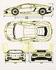 t-shirty męskie koszulka LAMBORGHINI AVENTADOR yellow tshirt 1