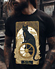 t-shirty męskie Koszulka - Kocia karta Tarota - Koło fortuny, The Wheel of Fortune #15 1
