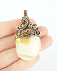 wisiory Wisiorek wire wrapping z żółtymi agatami 1