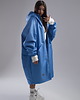 płaszcze damskie Płaszcz longline hoodie oversize baby blue 1