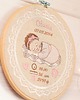 obrazy i plakaty do pokoju dziecięcego Haftowana personalizowana metryczka, pamiątka narodzin w oprawie 20 cm 5