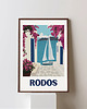 grafiki i ilustracje RODOS - plakat Grecka wyspa 1